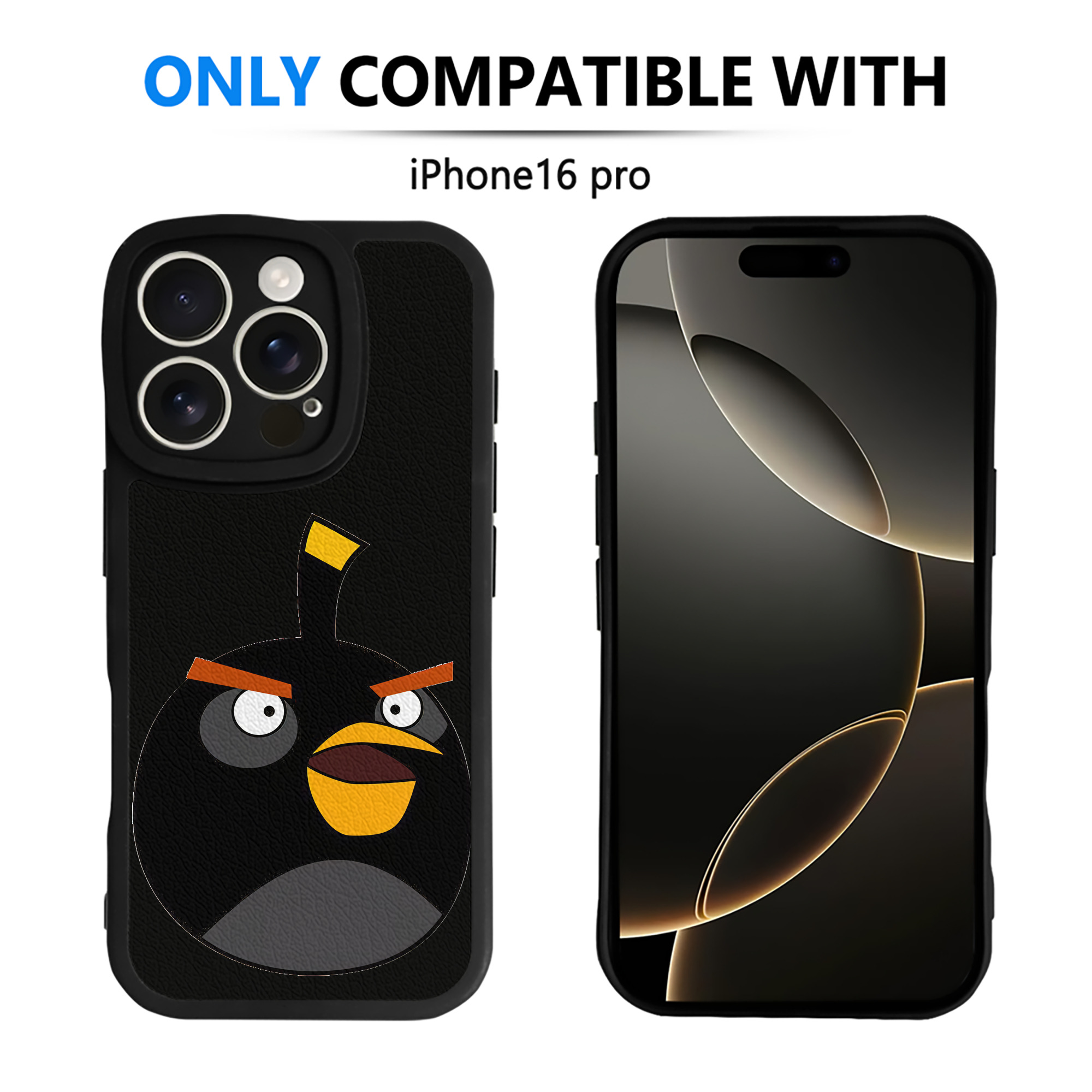 （画像用） Angry Birds アングリーバード 【iPhone 16シリーズ対応】シリコンスマホケース（レザー調） 材質：シリコン